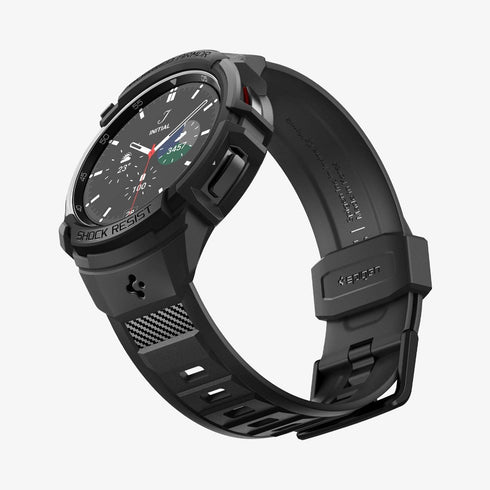 ACS06488 - Galaxy Watch 6 Classic (47mm) Case Rugged Armor Pro in black showing the front
